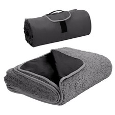Large Waterproof Outdoor Blanket, Soft Warm Windproof Stadium Blanket with Sh...