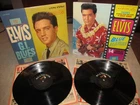 ELVIS PRESLEY Lot of 2 White Top Label RCA Vinyl LPs L@@K!