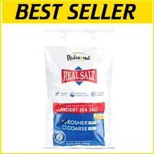 Mined in USA: 25 lb Real Sea Salt - Unrefined, Sweet Flavor, Trace Minerals