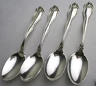 International Silver Winchester 4 teaspoons 5 3/4" sterling antique