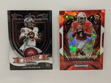 2021 Prizm Draft Picks Justin Fields All-American 192 Red Ice and Crusade RC Lot