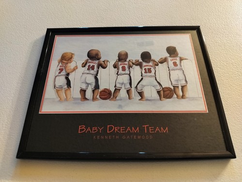 Gerahmter Posterdruck "Baby Dream Team" * Chicago Bulls * NBA 8"X10" Rahmenschaden