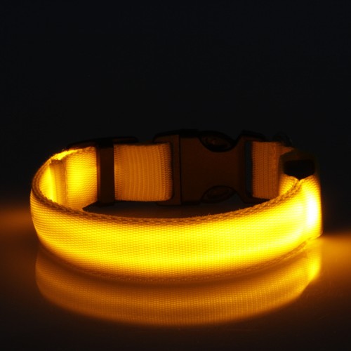 LED Glow Collar Dog Puppy Pet Flashing Light Safety Glow In The Dark FAST POST - Picture 64 of 81