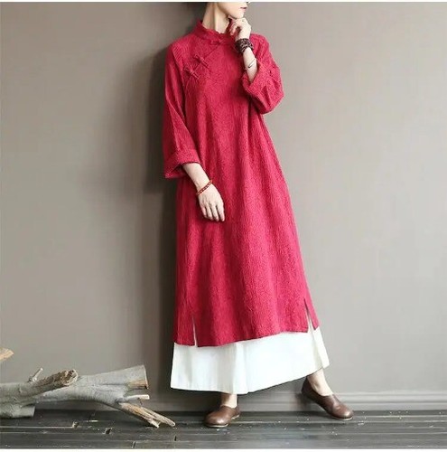 Retro Improved Qipao Modern Dress Woman A-line Cheongsam Dress Cheongsam Dress - Picture 11 of 21