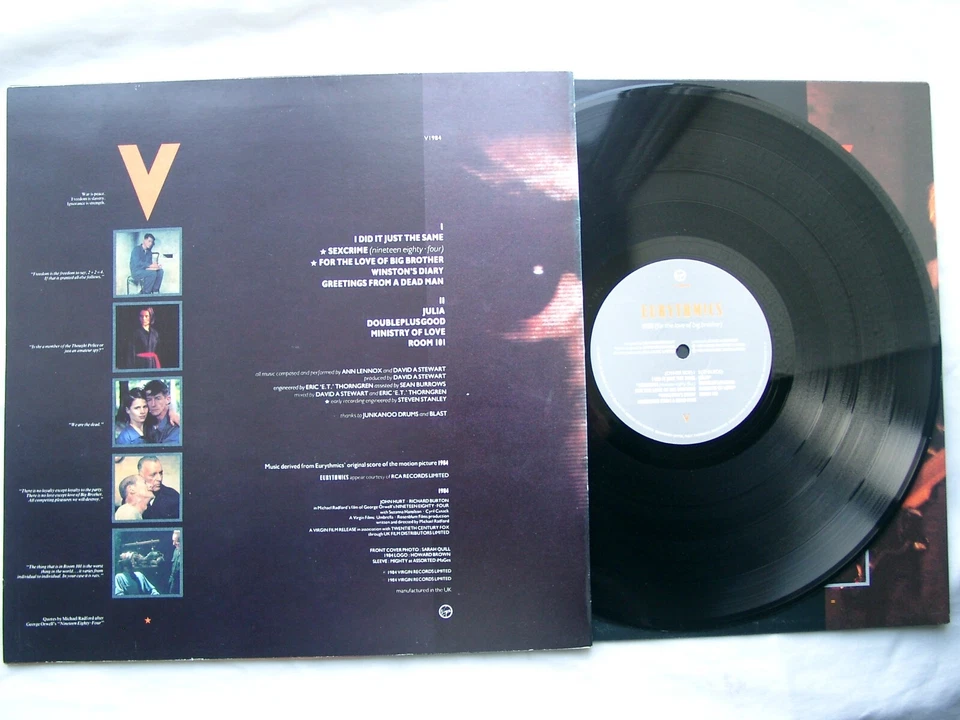 EURYTHMICS - 1984 (For The Love Of Big Brother) LP - V1984 - 1st 1984 UK Issue - Image 2 of 4