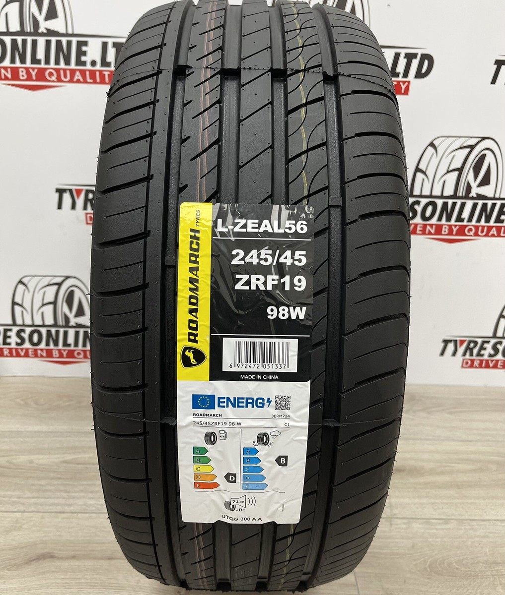 2 X 245 45 19 RUNFLAT ROADMARCH 245/45ZRF19 98W BRAND NEW TYRES