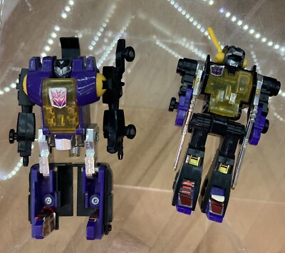 G1 Transformers Damaged Insecticons Kickback Bombshell + Instructions + Techspec