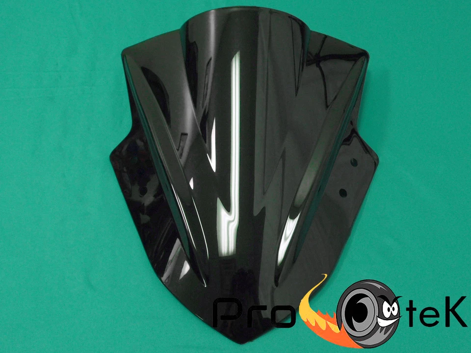 Parabrisas Kawasaki Ninja 300 2013-2018 ABS negro humo doble burbuja Foto 2 de 2