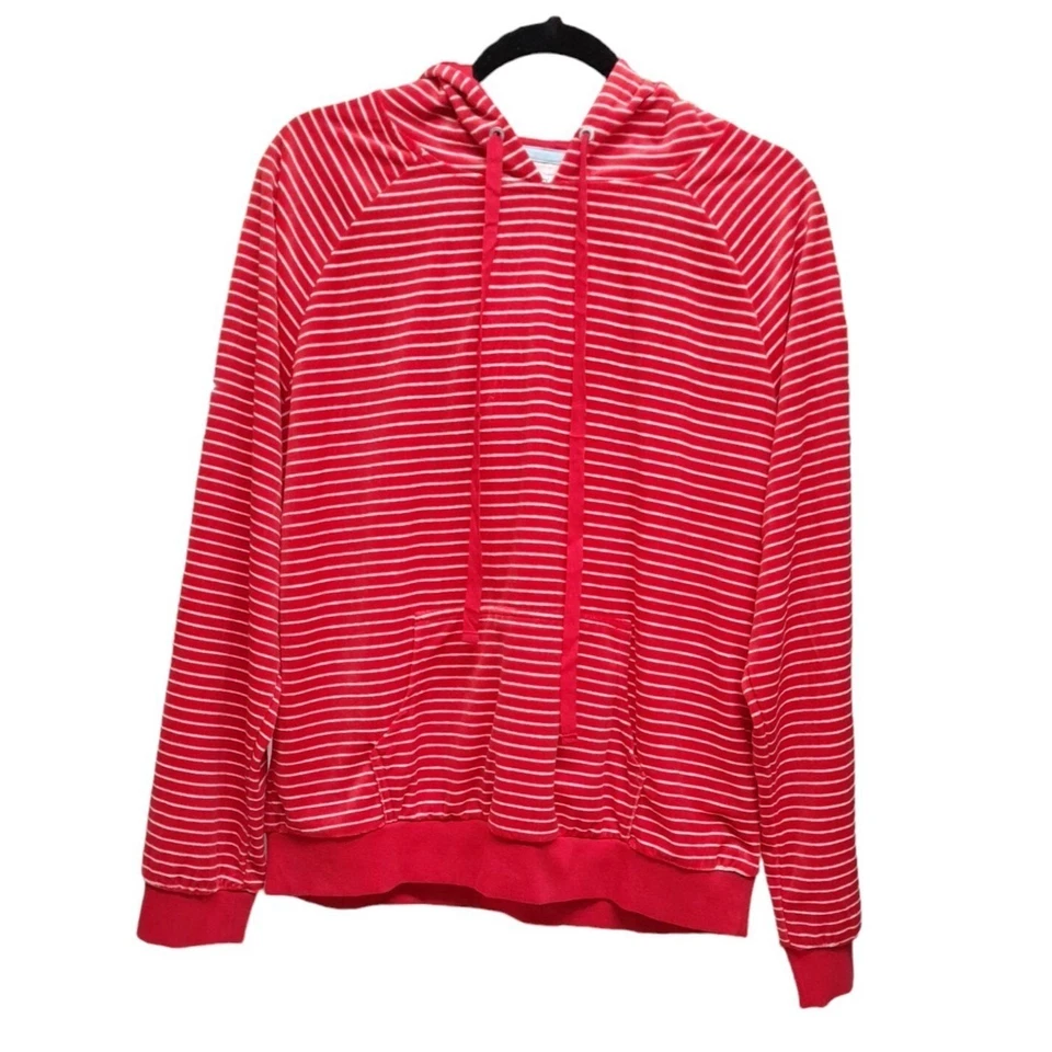 New Vera Bradley Womens Large Velour Holiday Candy Cane Super Soft Pocket Hoodie - Изображение 3 из 4