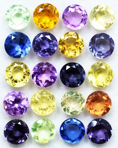 20 Pcs Natural Sapphire Multi Color 6 MM Round Cut Certified Calibrated Gemstone - Picture 2 of 6