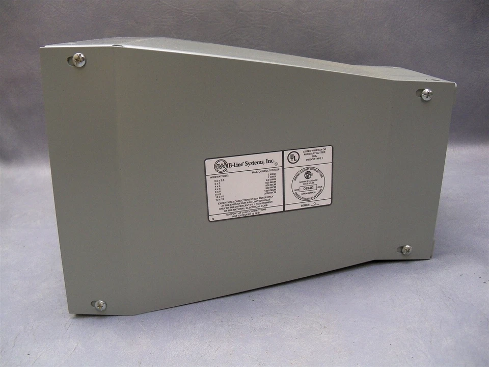 Wireway Reducer Type 1 Cooper B-Line 6688 FR 8x8 to 6x6 Lay-In Steel Gray - Image 3 of 4