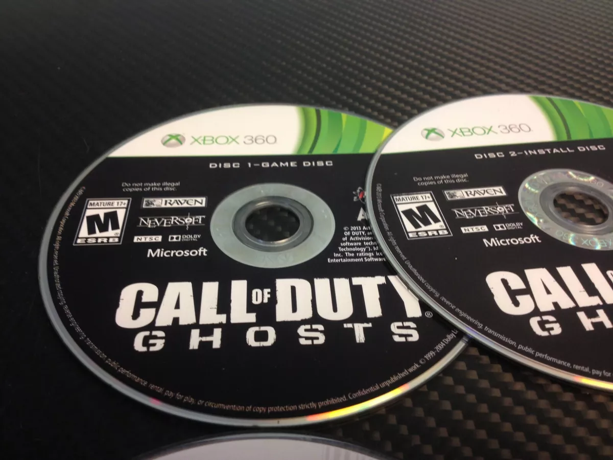 Call Of Duty Ghosts (2 Discs) Microsoft Xbox 360 Game Disc Only Free Ship