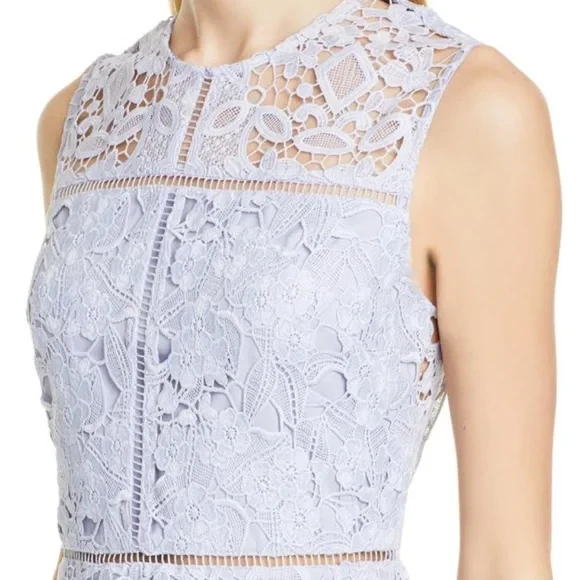 NWT Ted Baker Primrose Lace Dress Pale Blue SMALL U.S. Size 4 6