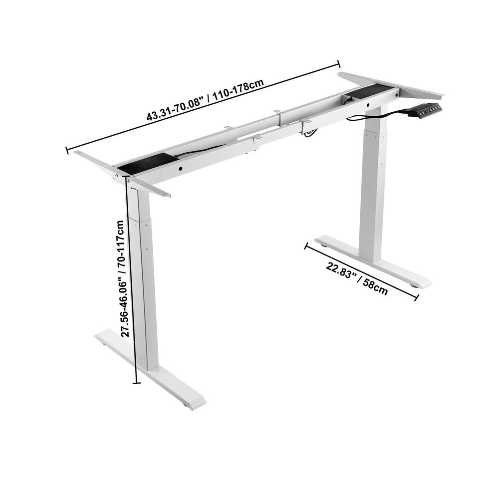 VEVOR Standing Desk Frame Electric Stand Up Computer Desk Legs