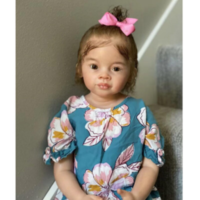 30in Finished Reborn Baby Doll Cloth Body Handmade Short Hair Toddler Girl Gifts