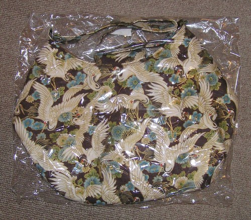 NEW Womens Shoulder Bag Purse Cranes & Floral Design - Picture 5 of 5