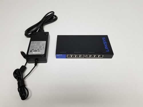 Linksys LGS108P Unmanaged Gigabit 8-Port Switch, PoE+ mit Netzteil