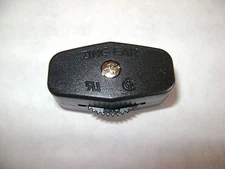 BLACK ZING EAR KS-30 IN LINE ON / OFF ROTARY LAMP SWITCH 5.5mm DOUBLE WIRE