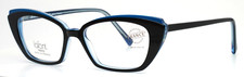 JEAN LAFONT Gourmande 1080 Black Blue Womens Cat Eye Eyeglasses 49-15-137 B:33