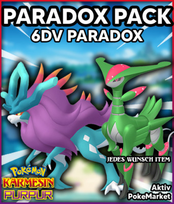 PARADOX PACK   6DV PARADOX   Pokemon Karmesin und Purpur Lvl 100