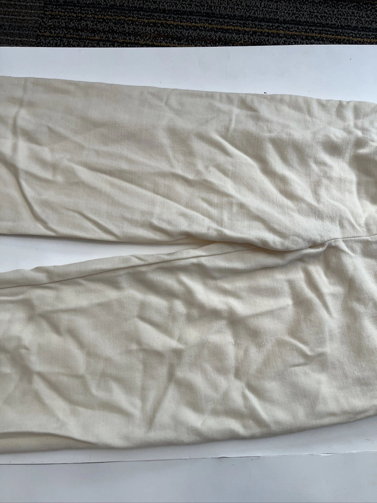 Pantalone Valentino donna SpA crema taglia 6 lana vergine con chiusura bottoni laterali