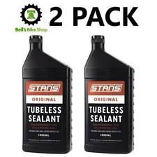 2 PACK: Stans NoTubes Original Tubeless Tire Sealant 1000mL Bottles Bike Repair