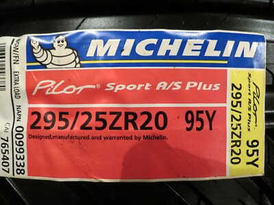 2 295/25/20 Michelin Pilot Sport A/s Plus XL M S Tires 95y 2952520