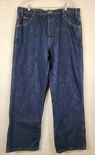 Dickies Mens 5 Pocket Work Jeans 38 X 30 Dark Blue Straight Leg