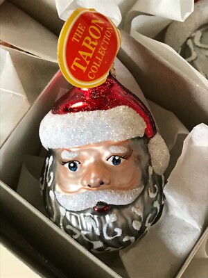 Taron Collection Santa Claus Blown Glass Christmas Ornament (12 Piece) Set Rare