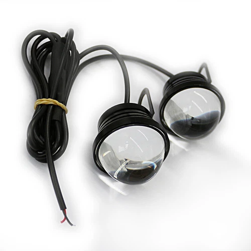 2Pc Eagle Eye Lamps LED DRL Fog Daytime Running Car Light Tail Backup 12V Amber - Foto 7 di 10