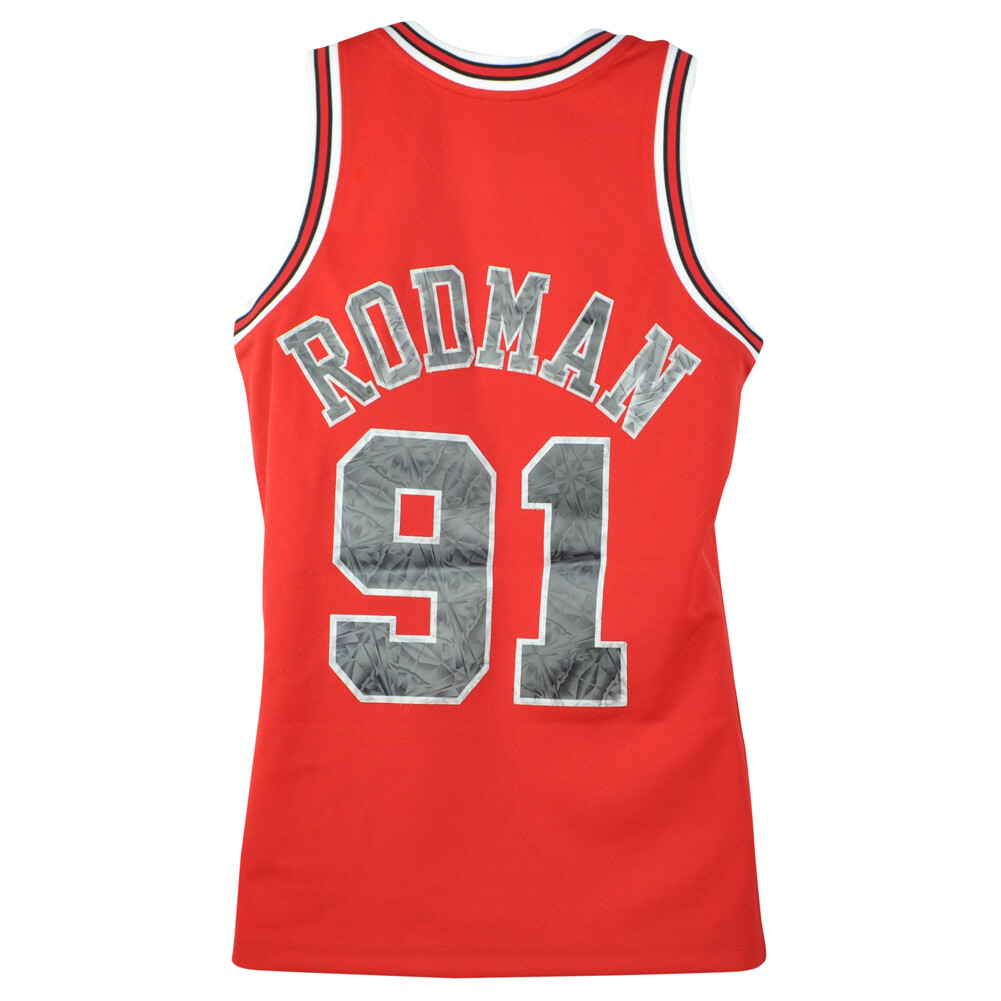 BULLS RODMAN 91 ジャージ S/XXL 2点 2021 Mitchell Ness Dennis Rodman 91 Chicago Bulls Leopard