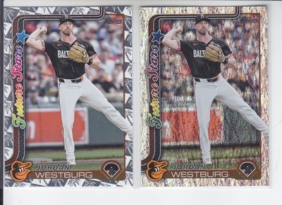 2 - 2025 Topps JORDAN WESTBURG Spring Training + Silver Holo Foil Orioles #142