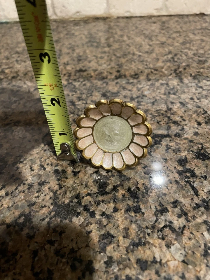 Tiradores de cajón de flores vintage Anthropologie, rosa y marfil, nuevos en caja, juego de 5 Foto 4 de 4