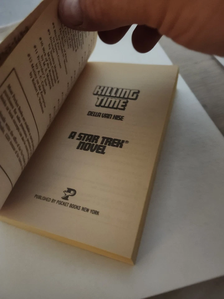 STAR TREK KILLING TIME #24 (Van Hise, 1985) 1st Edition 1st Revised Edition Foto 4 de 4