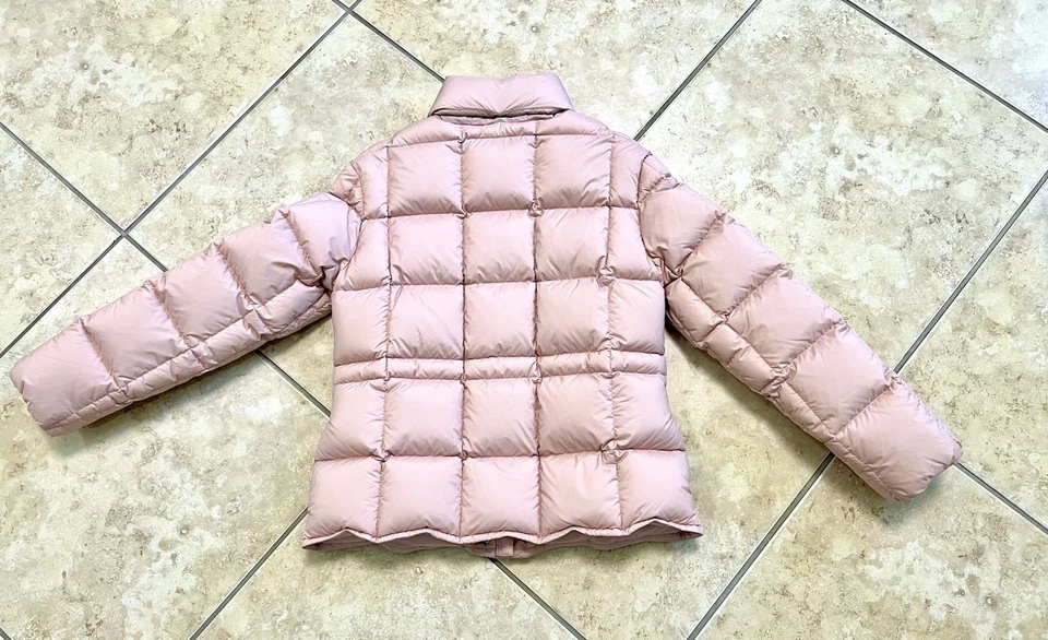 Moncler Girls Pink Kids Kiraz Padded Shell Puffer Jacket Size 12 Hooded - Image 2 of 4