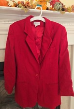 Lands End Womens Blazer Wool Cashmere Blend Size 12 Tall