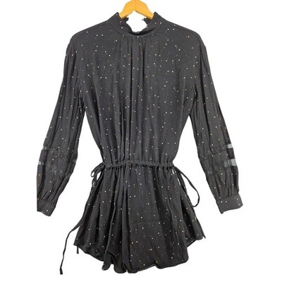 Stockholm Atelier & Other Stories Black Abstract Spade Pattern Mini Dress 2