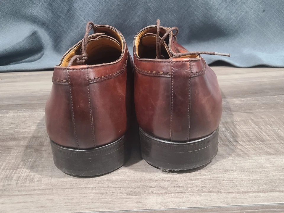 Mens Magnanni Neiman Marcus Ariel Cognac Cap Toe Oxford Dress Shoes Sz 10.5 - Image 3 of 4