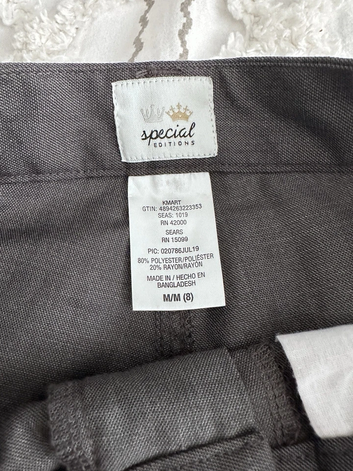 Pantalones de traje gris oscuro para niños talla 8 Foto 2 de 2