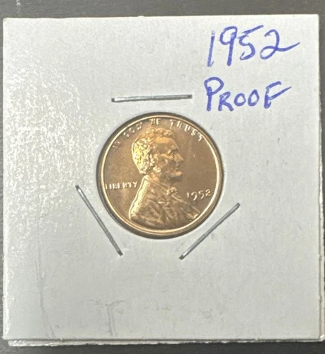 1952 Lincoln Wheat Cent Penny * Proof Red *