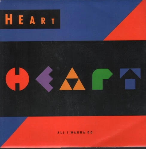 Heart All I Wanna Do 7" vinyl UK Capitol 1990 paper label design in card pic