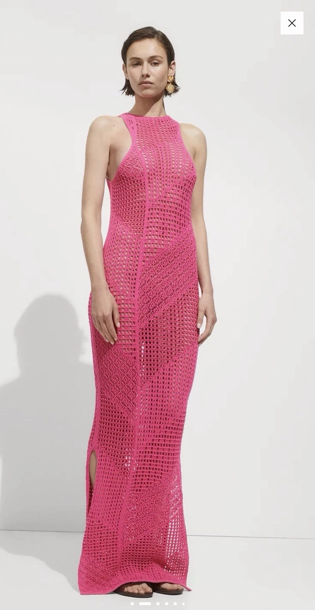 mango red crochet dress MANGO TEEN - Crochet Dress with fringes Orange - M