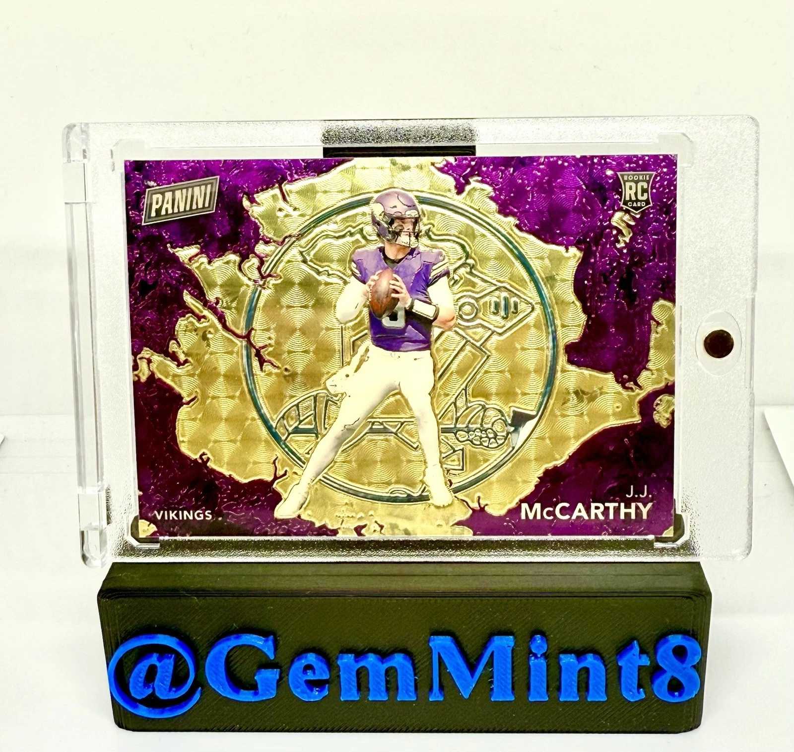 JJ McCarthy Panini Player of the Day Marketing Insert #POD1 Gold Vinyl 1/1