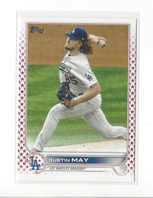 2022 Topps Update Independence Day #US7 Dustin May Dodgers /76
