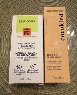 Sephora Resurfacing Peel Mask & Cocokind Ceramide Barrier Serum