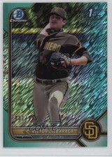 2022 Bowman Chrome Prospects Aqua Shimmer Refractor 81/125 Victor Lizarraga 02ss