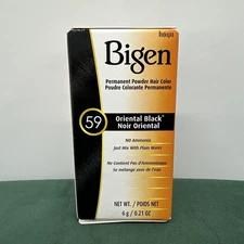 Bigen Permanent Powder Hair Color 59-Oriental Black - 0.21 oz.- Great Price!
