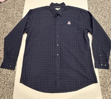 Cutter & Buck University of Arizona Navy plaid Men's Button Down Shirt XXL