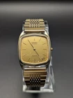Vintage 1981 Seiko Dolce 6030-5250 Gold Quartz Mens Watch JAPAN Tank