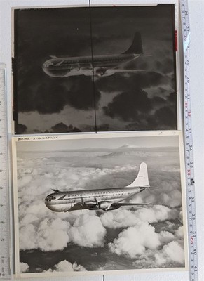 1947-1949 Boeing Model 377 Stratocruiser NX1039V 8x10 Orig. Photo With Negative